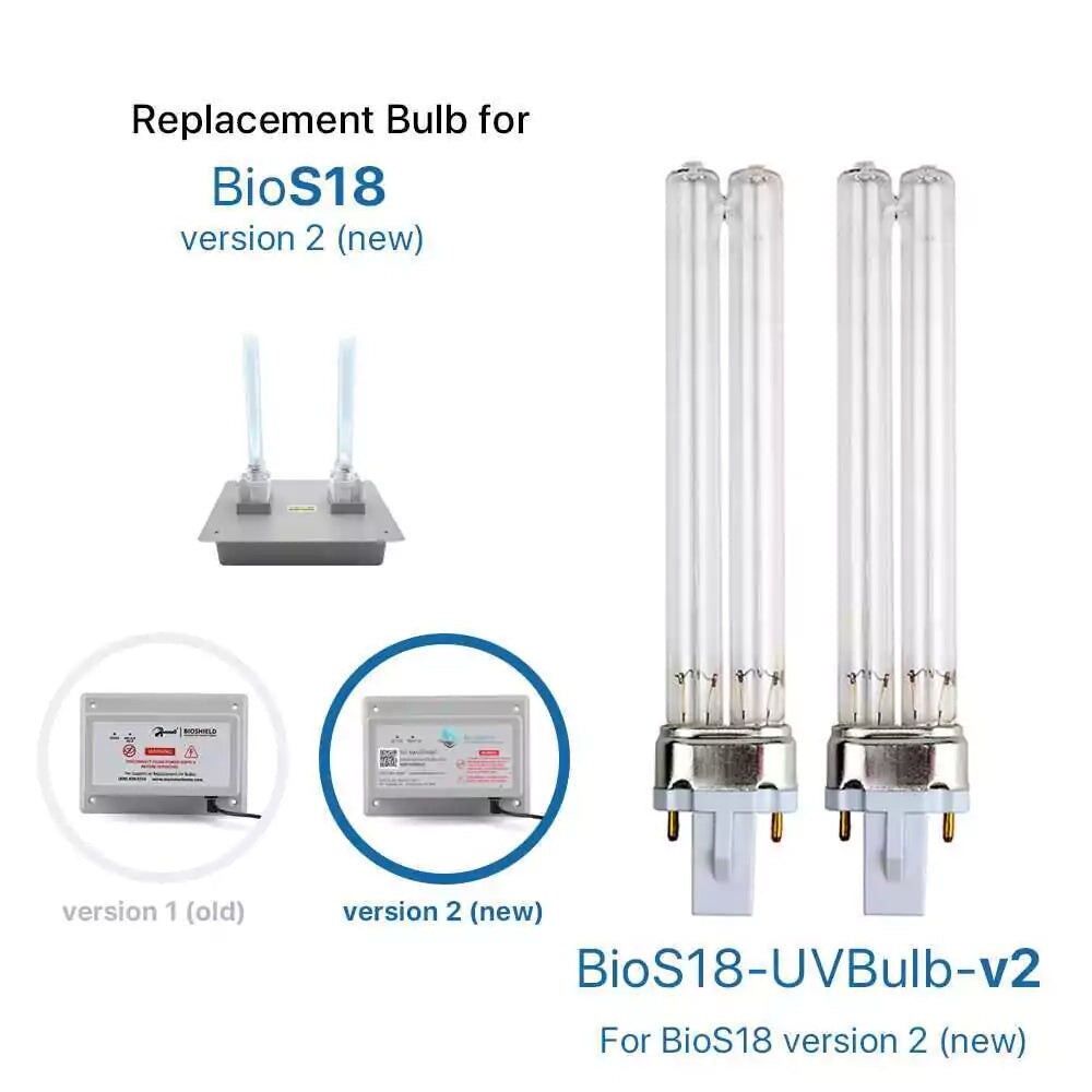 Mammoth BioShield S18 9W Replacement UV-C Bulb (Version 2) - 2-pack