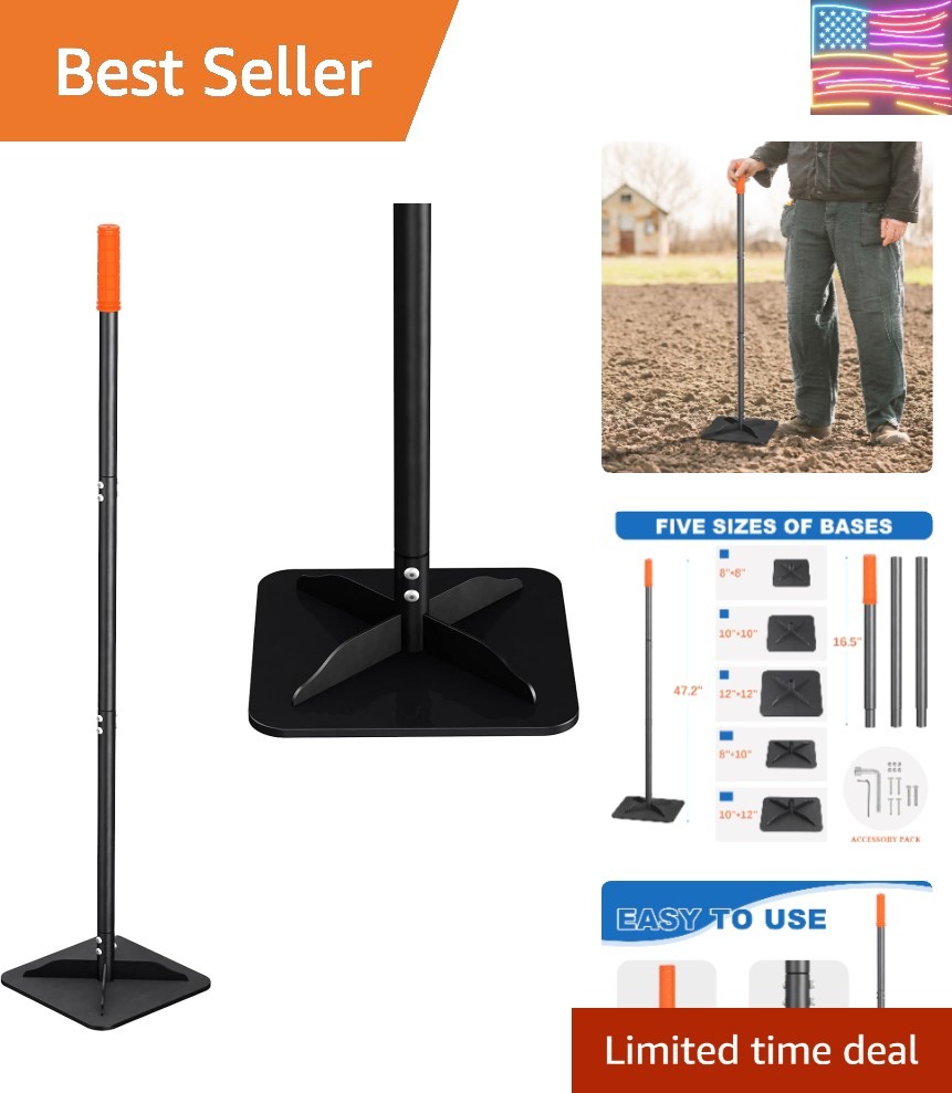 Steel Tamper Tool, 10x10in – Labor-Saving, Heavy-Duty for Landscaping .