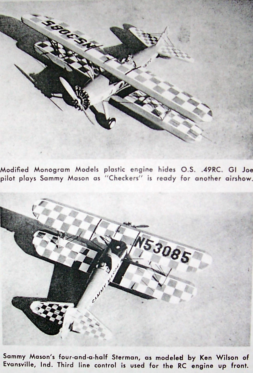 Air Trails PT-17 PLAN for 38" Scale Stunt Model Airplane