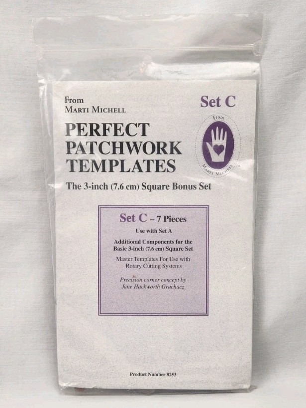 Marti Michell Perfect Patchworks Templates Set C The 3" Square Bonus Set 8253