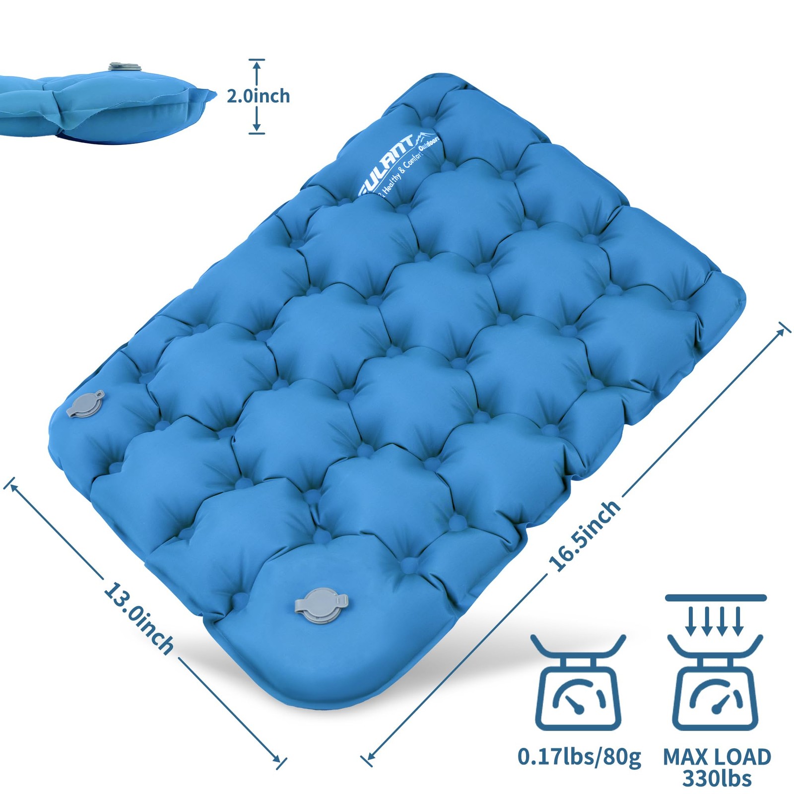 Inflatable Push-Press Seat CushionLightweight Camping Air Sitting PadPortable