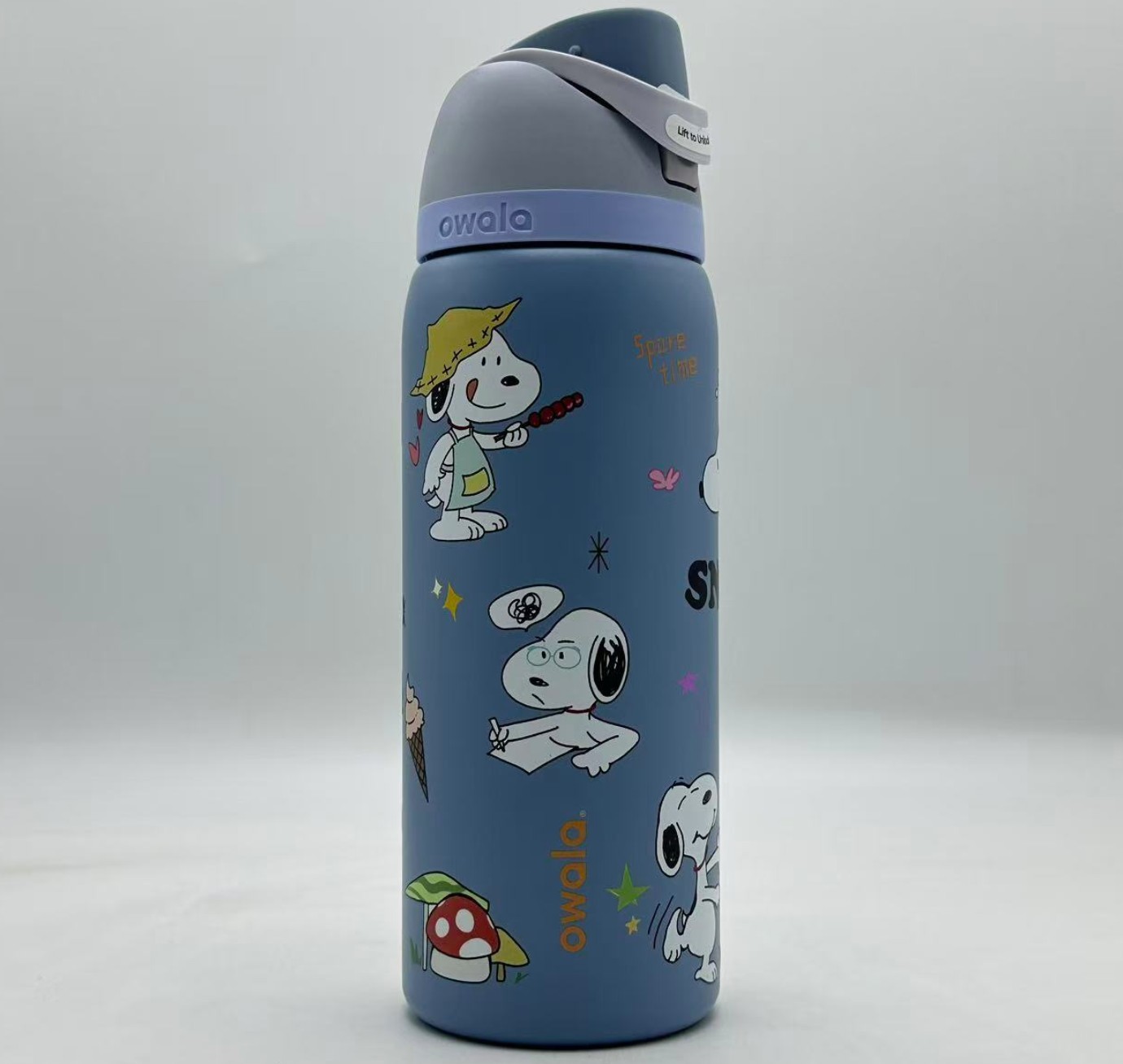 New Blue Snoopy Water Bottle Owala 32oz Stainless Steel Exclusive Edition