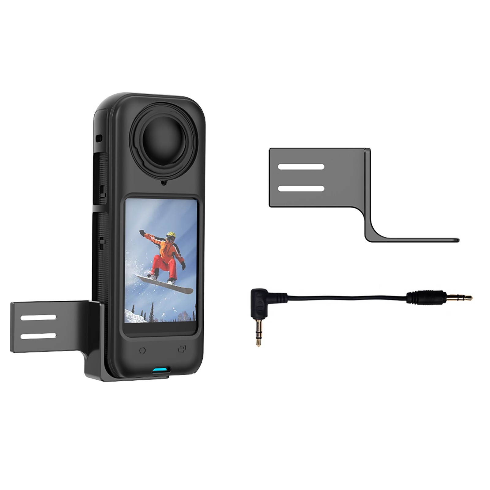 1 Set Microphone Expansion Plate & Cable For Insta360 X4 Panorama Camera