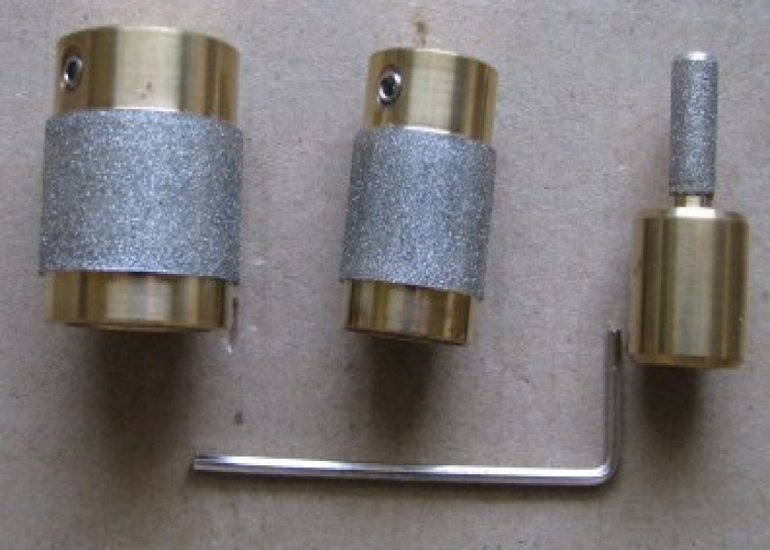 3 STAINED GLASS DIAMOND GRINDER BIT HEAD UNIVERSAL FIT TOP QUALITY BRASS 3 SIZES