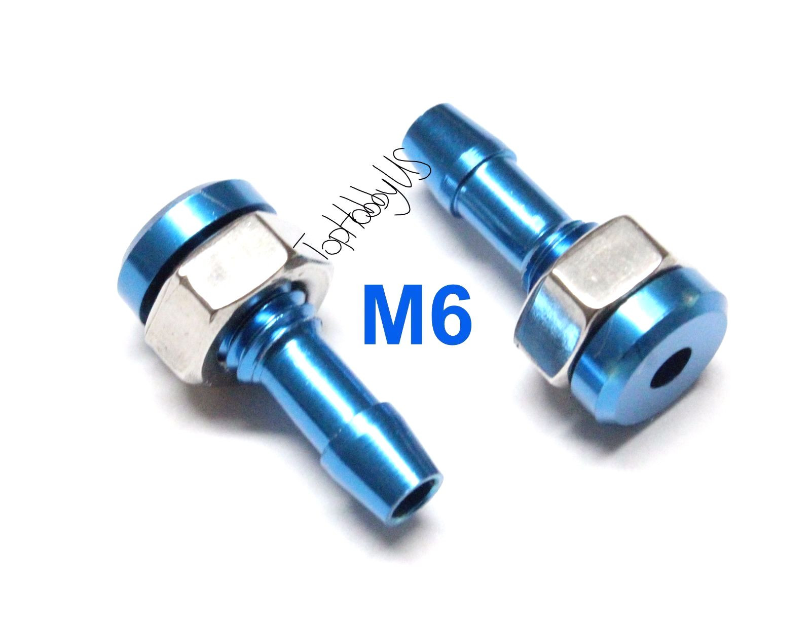 2PCS RC Boat M6 Aluminum Bulkhead Water Nipple, Connector (US GOOD SELLER/SHIP)