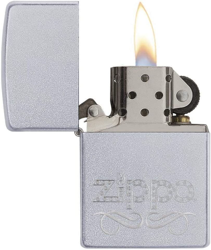 Zippo 24335 Scroll Satin Chrome