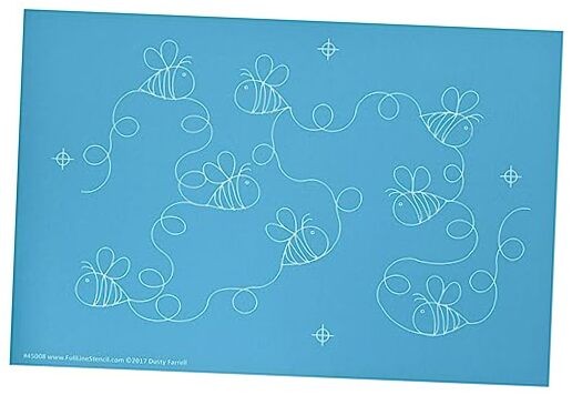 - Bumble Bees - Edge to Edge Stencil, Continuous Line Template for Free