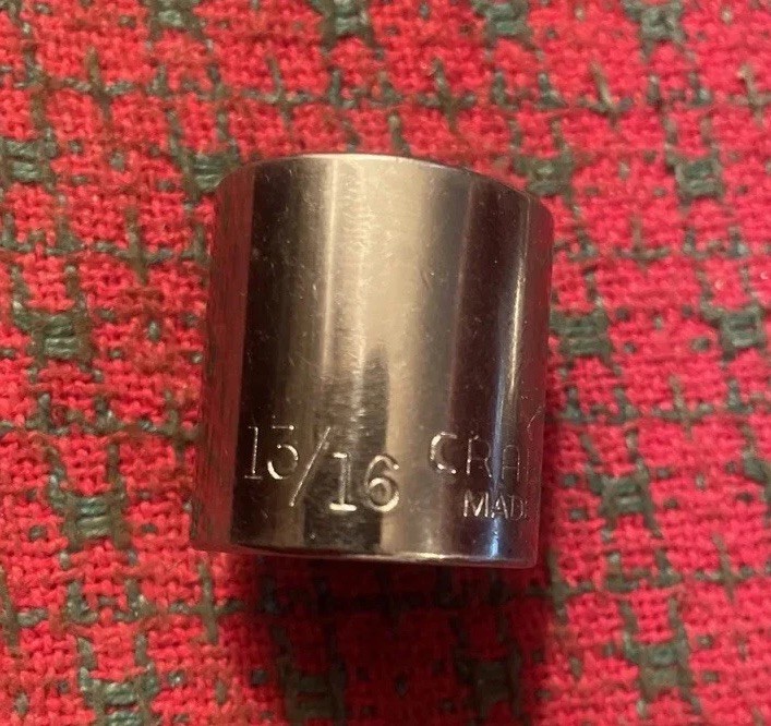 Vintage Craftsman 13/16'' 6 Point 3/8'' Dr. Socket 43008 USA Excellent
