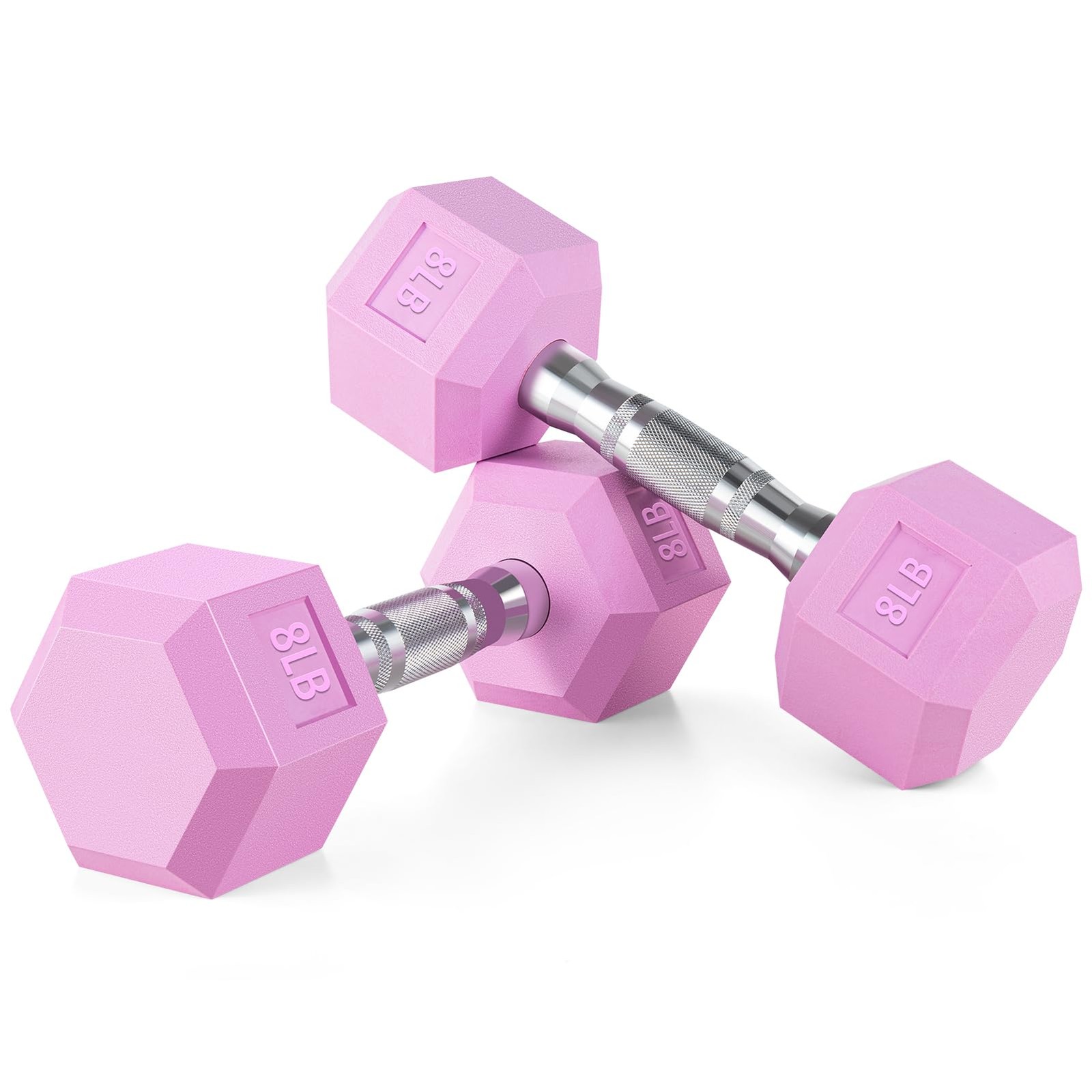 Weights Dumbbells Pink Colors Compatible with Set of 2 Neoprene/Rubber Dumbbe...