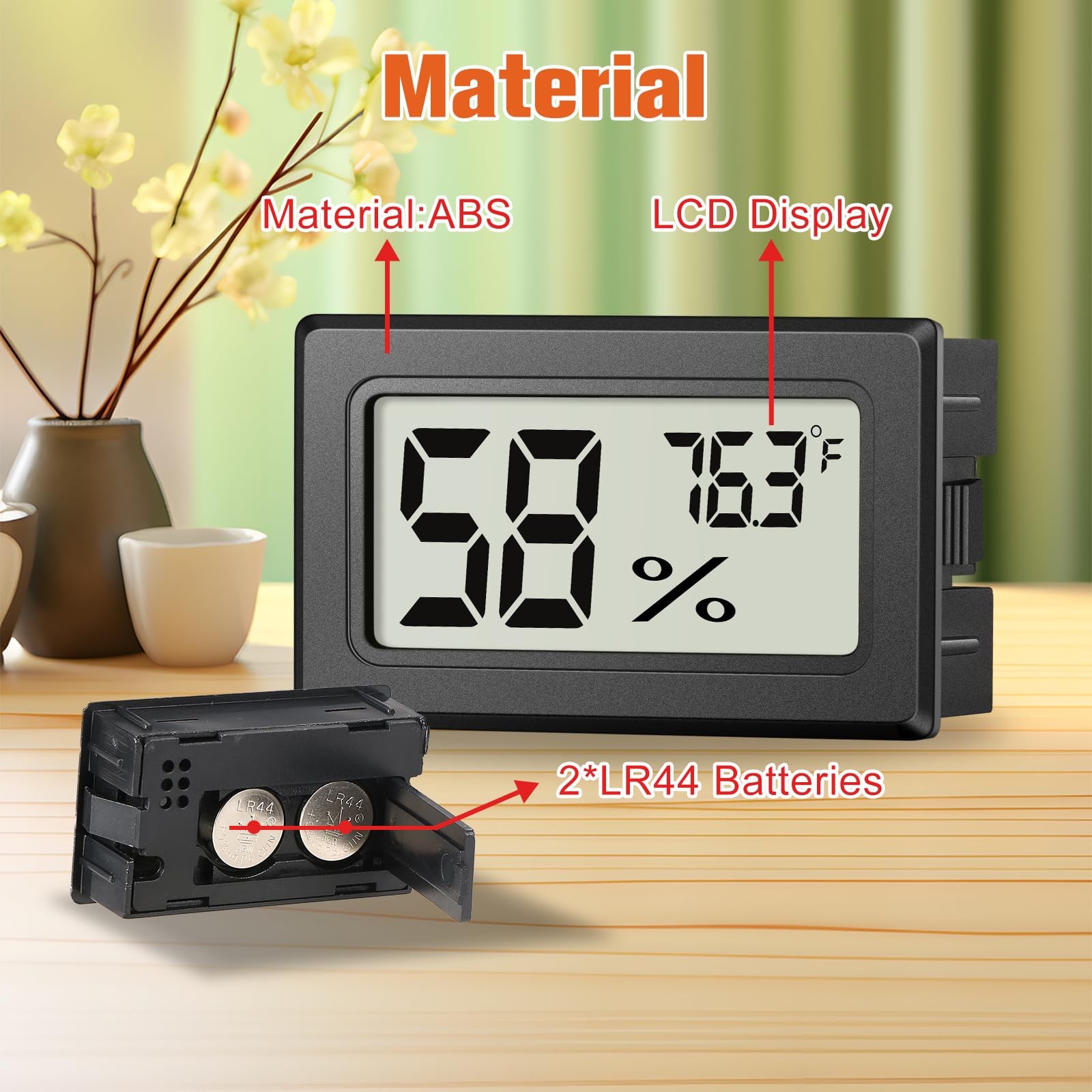 6 Pack Mini Hygrometer Indoor Humidity Meter, Small Digital Thermometer Humidit
