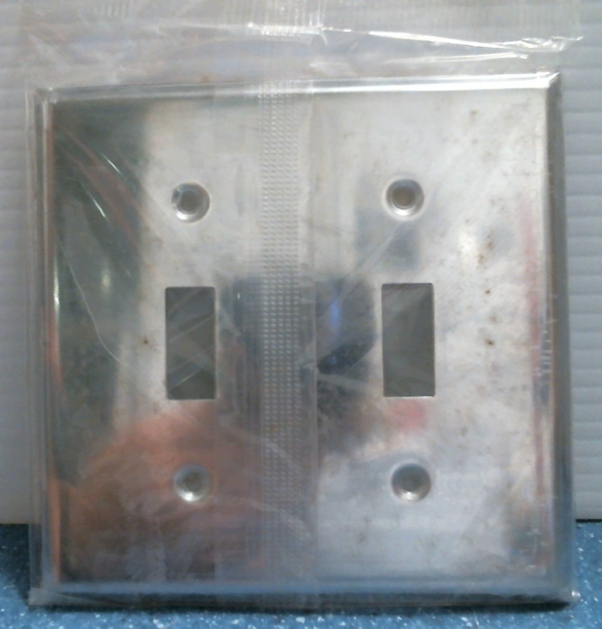 Jackson Deerfield Chrome Steel Double Toggle Wall Plate  (10277)  FS