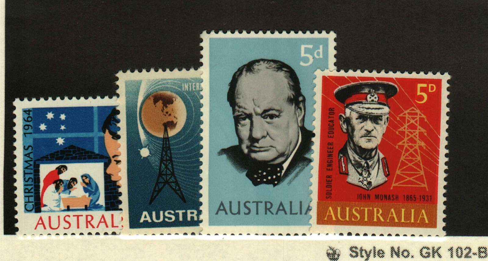 Australia #384 MNH, 388 MH, 389-90 MNH