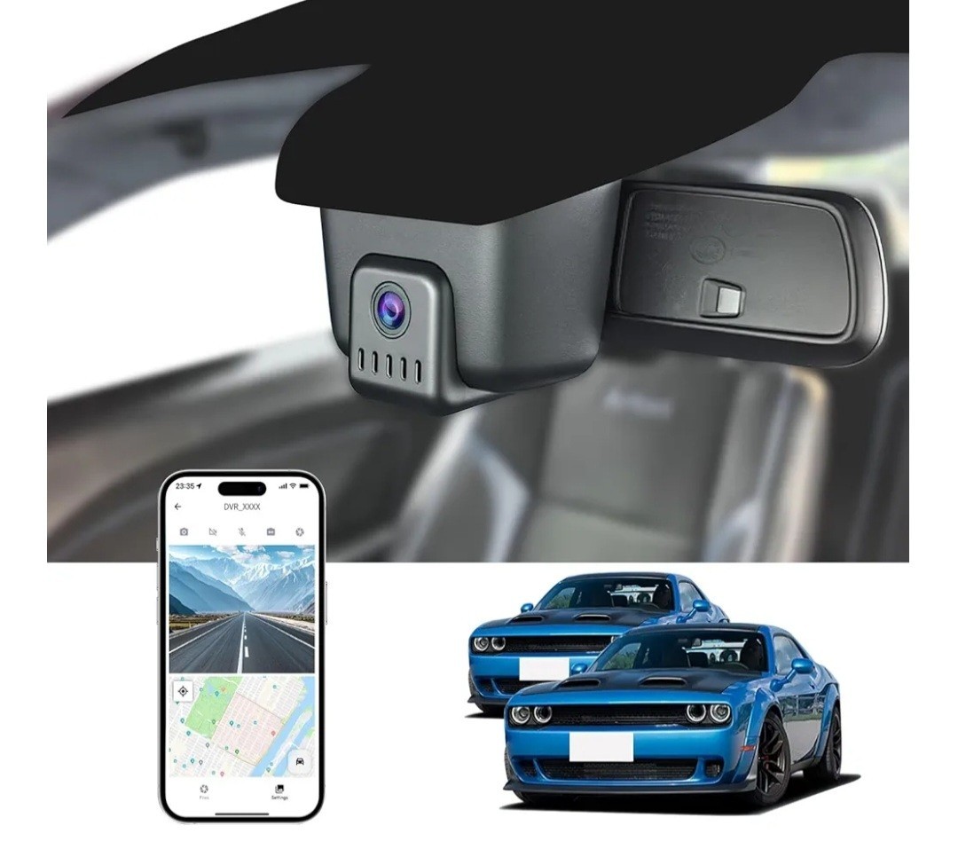 Front 4K Dash Cam Dodge Challenger 2015-2023 GT R/T SXT SRT Hellcat R/T Scat 64G