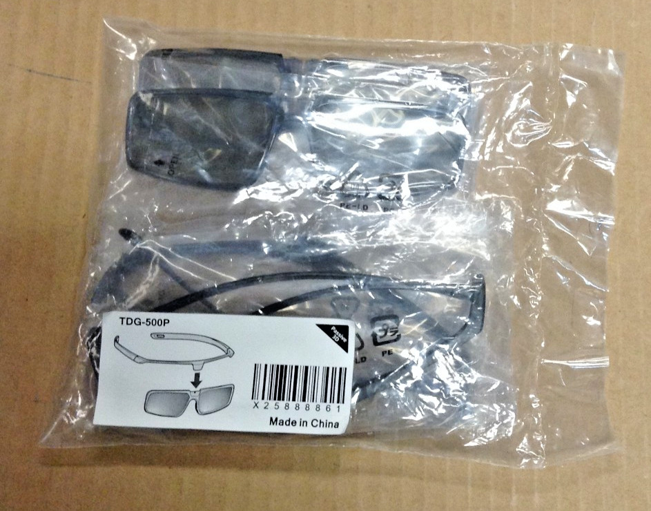 SONY Genuine Original TDG-500P Passive 3D Glasses / 2 Pair / New