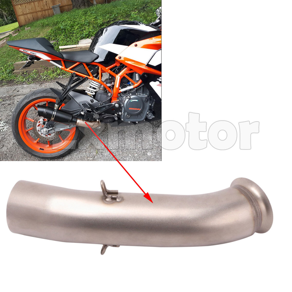 Motorcycle Exhaust Middle Mid Link Pipe For DUKE RC390 Husqvarna 401 2017-2021