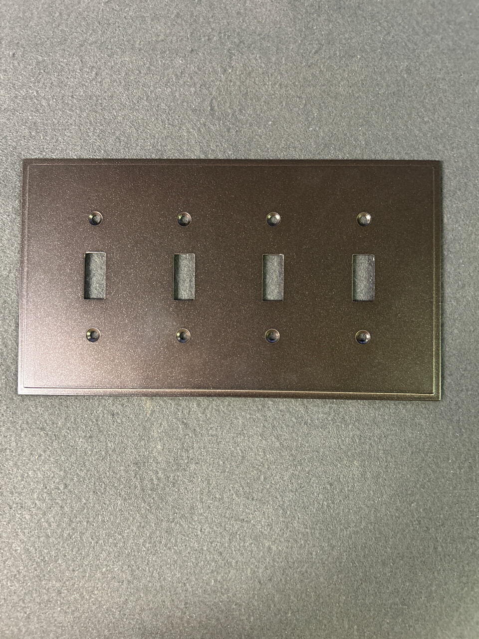 Simple Step Quad Switch Wallplate Cocoa Bronze