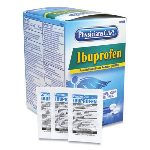 PhysiciansCare 90015 Ibuprofen Medication (100/Box) New