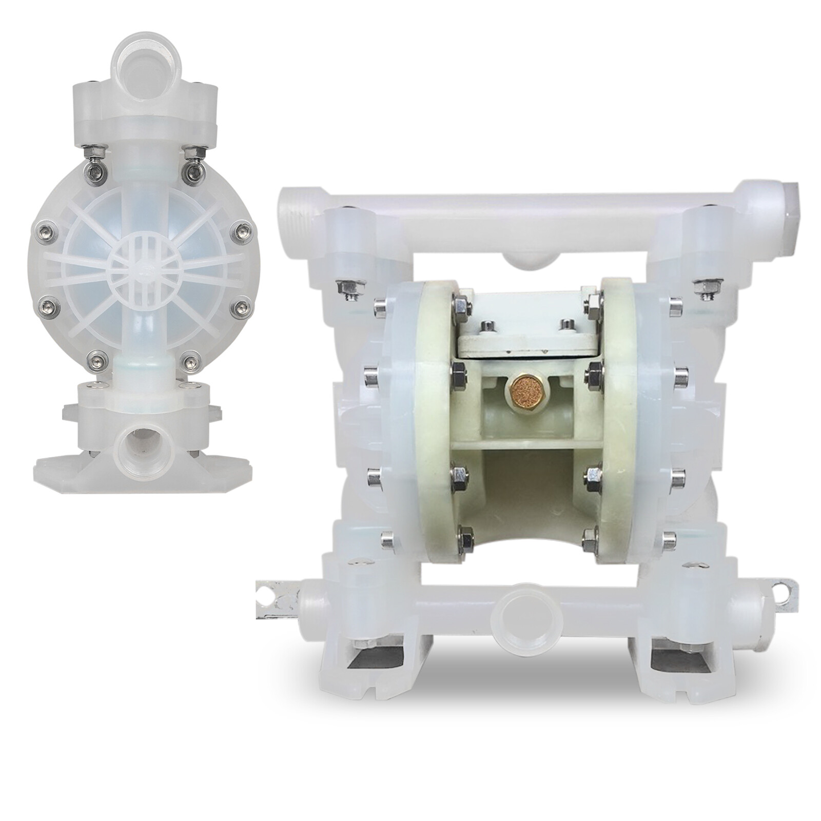 Chemical Air-Operated Double Diaphragm Pump Industrial 0.5inch Inlet & Outlet