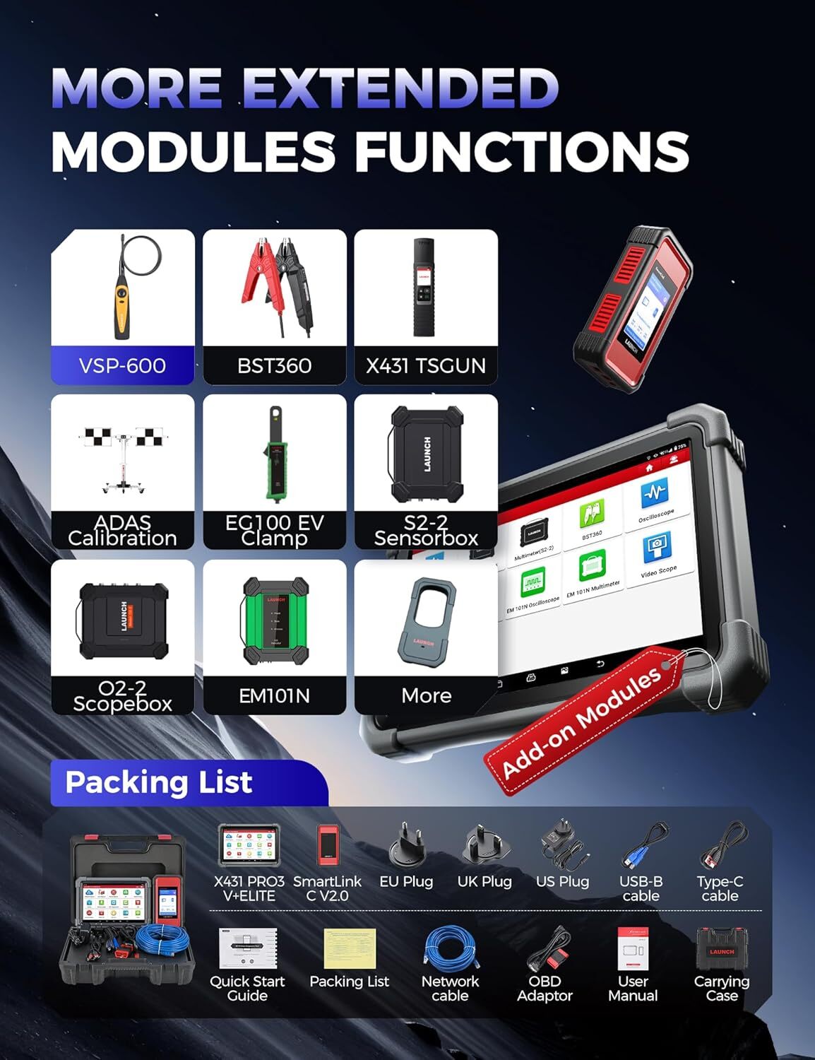 2026 LAUNCH X431 PRO3S V+ ELITE Pro 5 Diagnostic Tool J2534 Programming Coding