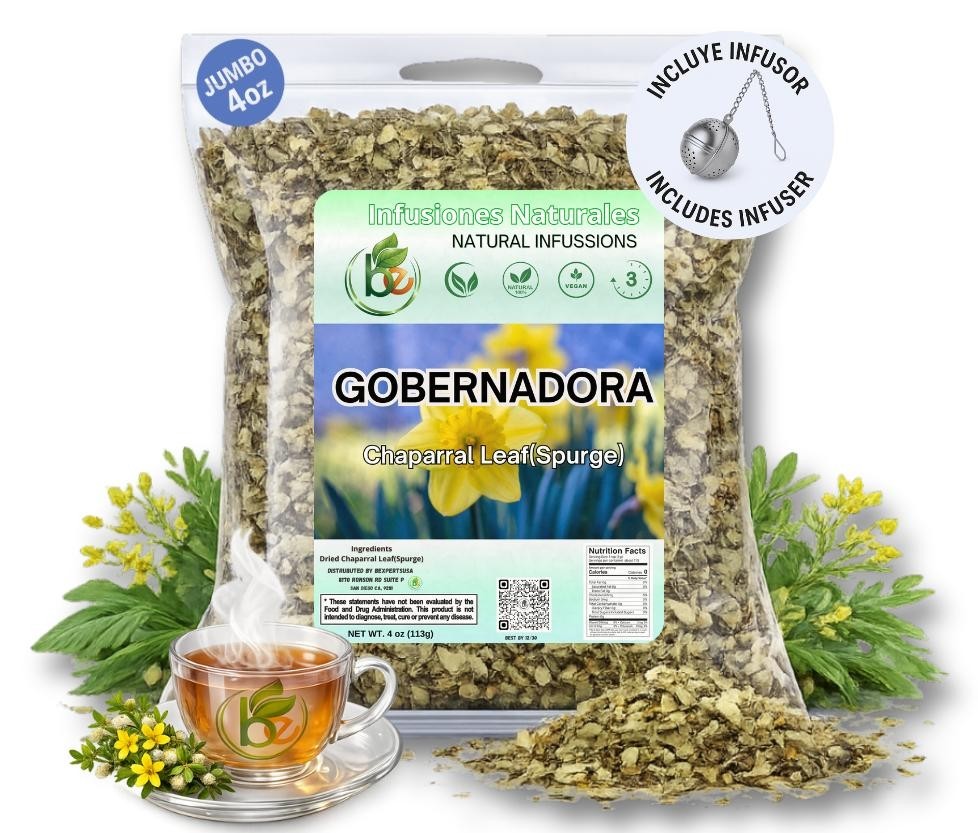 Gobernadora Tea (Chaparral Leaf) – 4 oz Loose Leaf Herbal Tea – Tea Infuser Ball