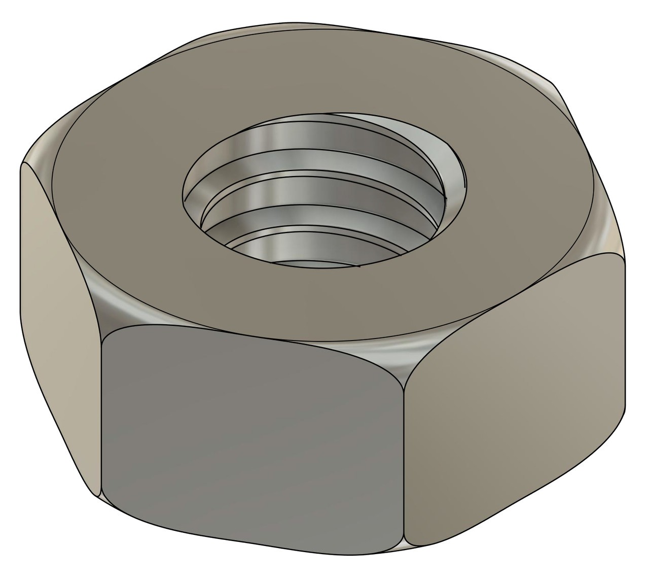 000-120 Hex Nut Stainless Steel 100 Count #10128