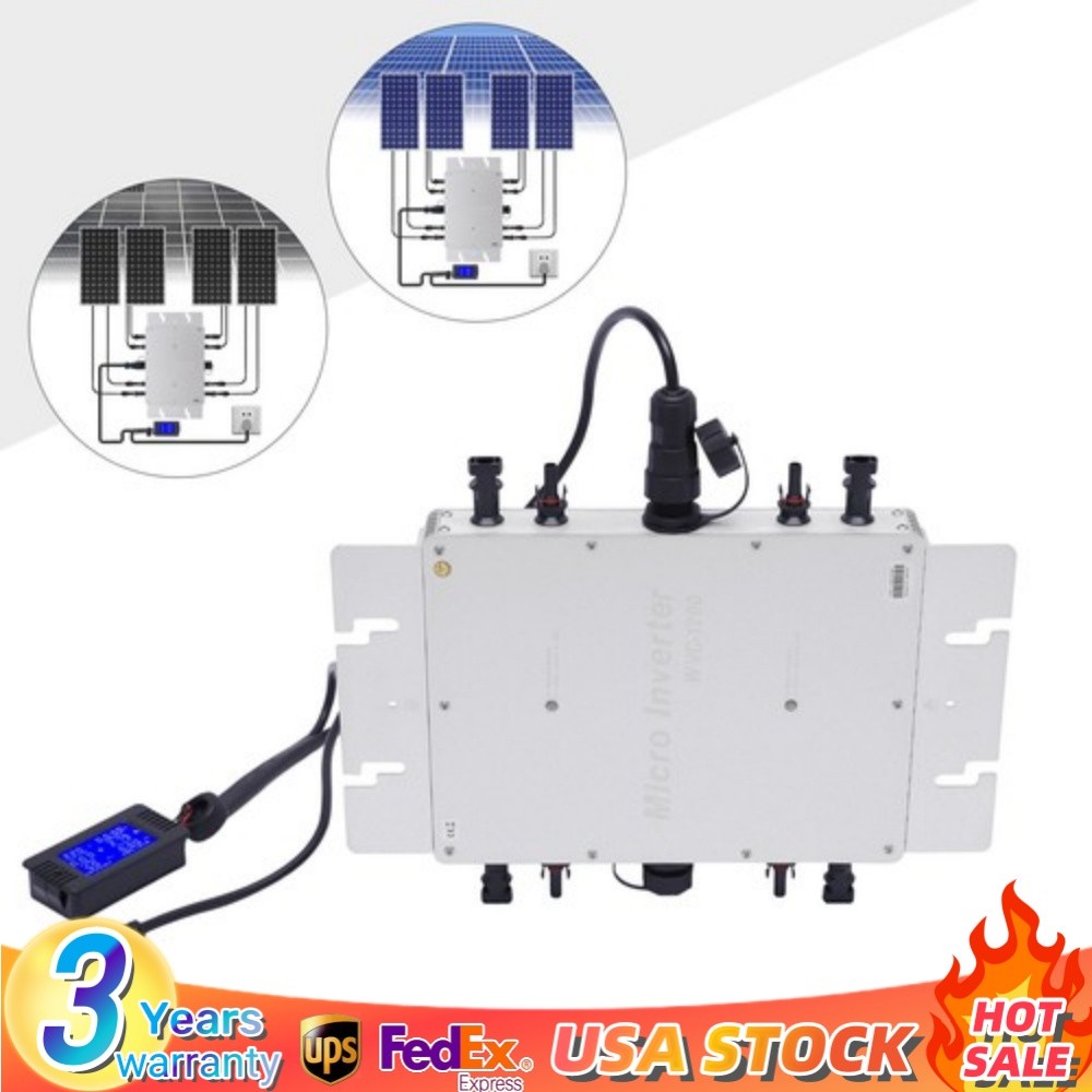 1200W Micro Inverter Solar Grid Tie Inverter MPPT Pure Sine Wave DC Waterproof