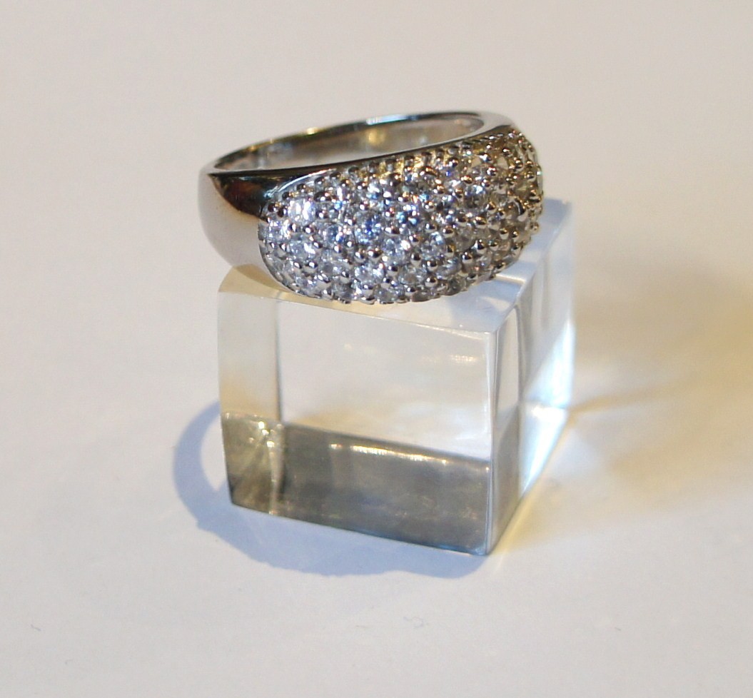 Ring Silver 925 Rodinated Daimonik 58 Size 18.4mm