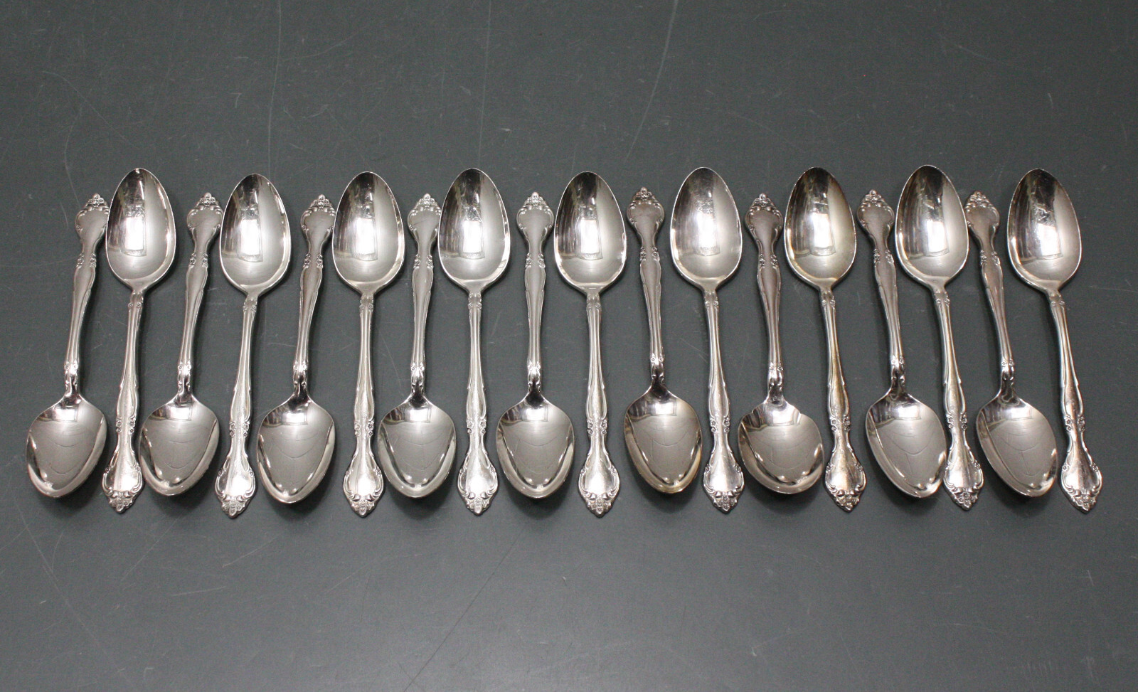 (57 Pieces) Oneida Community Flatware Set AFFECTION, Silverplate Silverware Lot