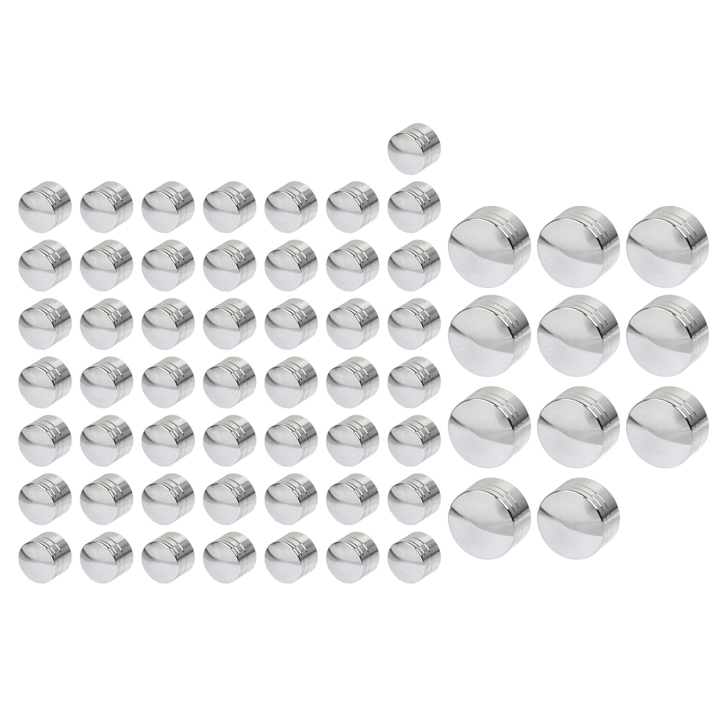 61Pcs Chrome Engine Bolt Cover For HarleySoftail Springer Slim FLS Custom FXSTC