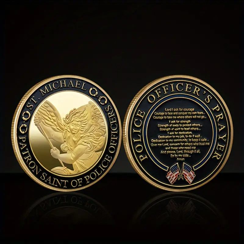 Police Officer's Prayer Coin Law Enforcement Collectable St. Michael 1-pc