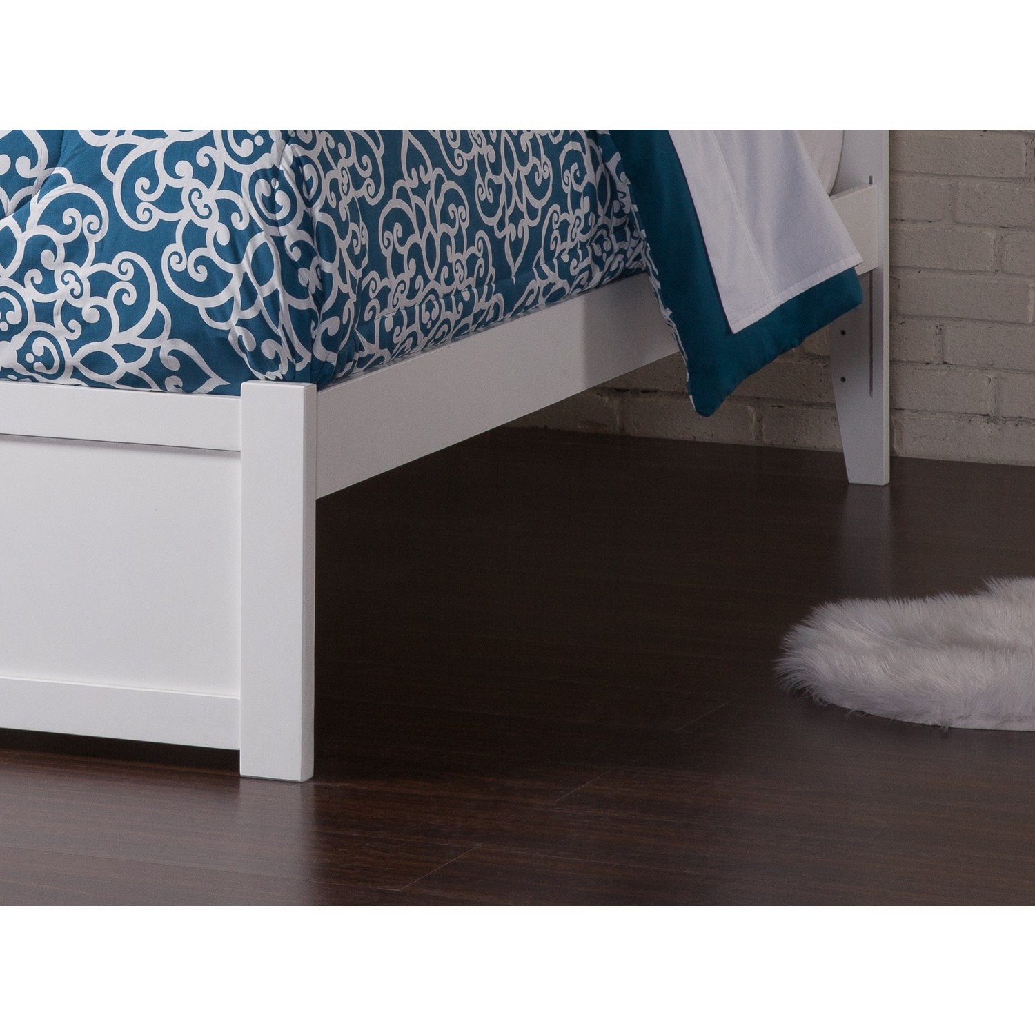 AFI Concord Full Platform Bed with Flat Panel Footboard and Turbo Charger with F