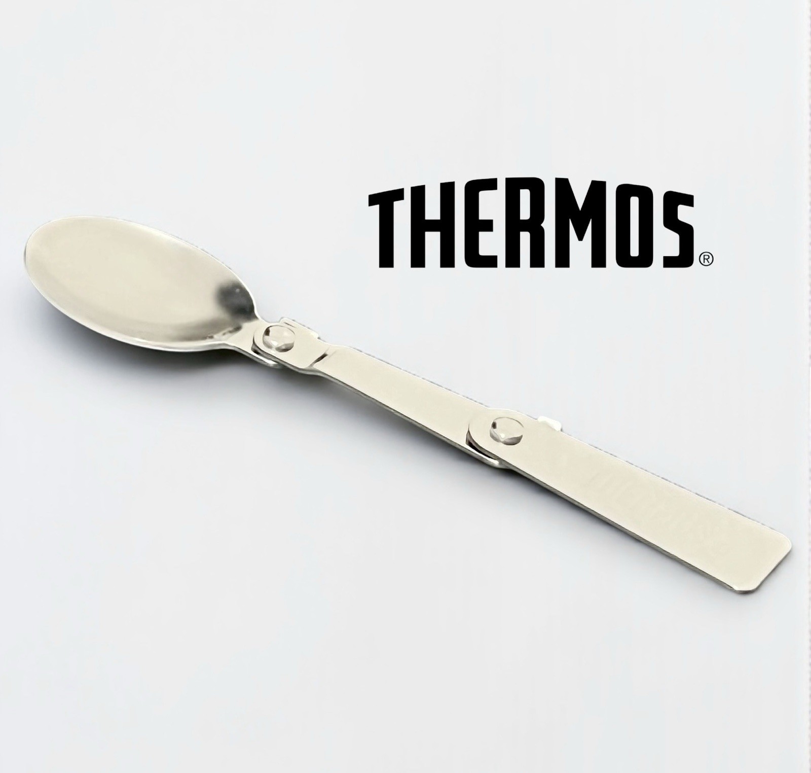 Thermos Stainless Steel Tri-fold Travel Spoon For Packed Lunch, Camping