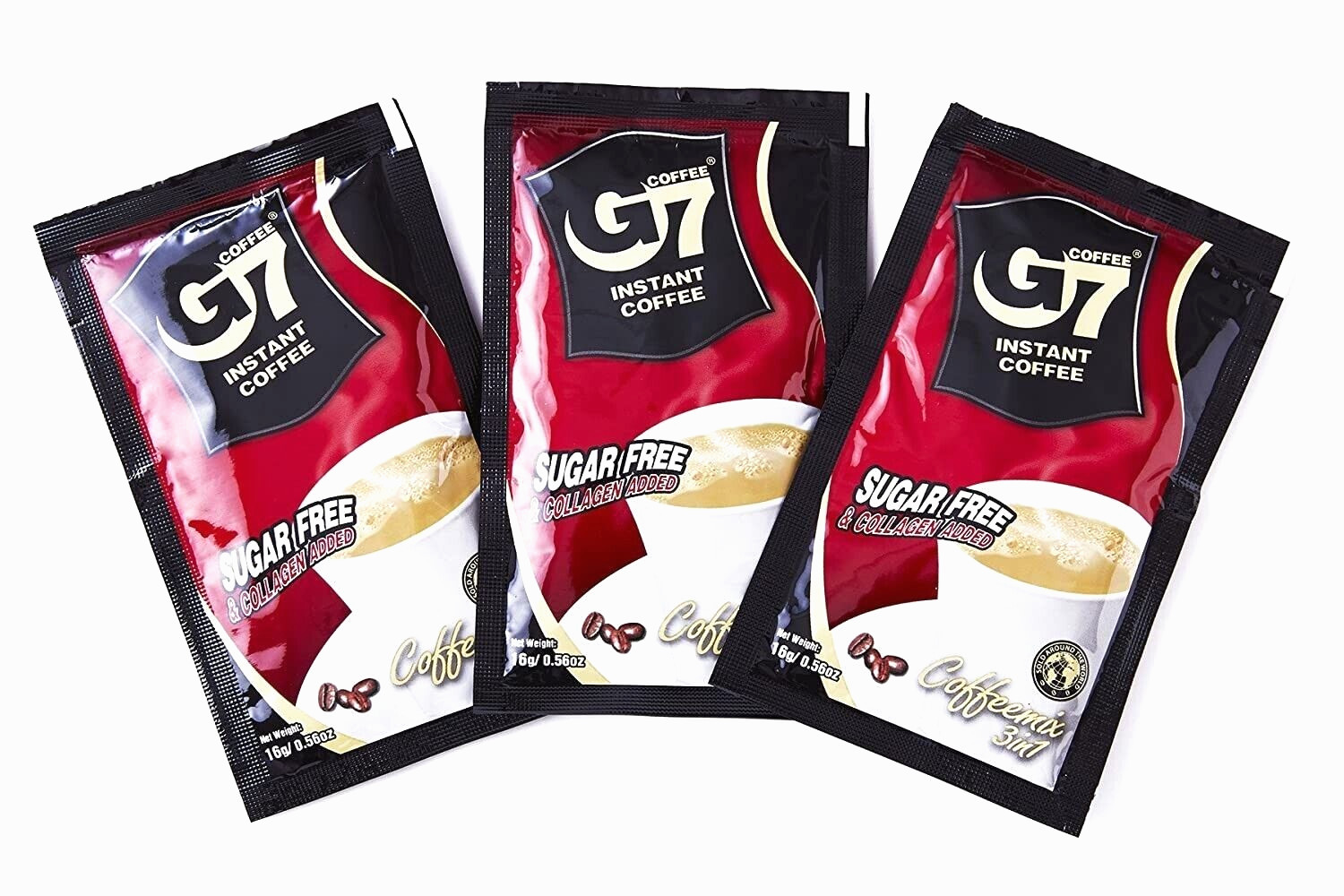 Trung Nguyen G7 Instant Coffee Sugar Free + Collagen 50 Sachets x 16g~SALE