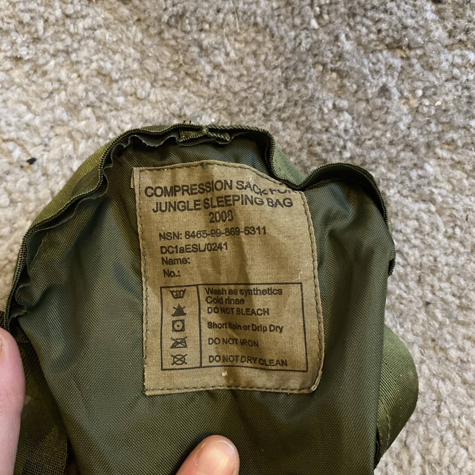 EX MOD Surplus Warm Weather Sleeping Bag Compression Sack 8465-99-869-5311