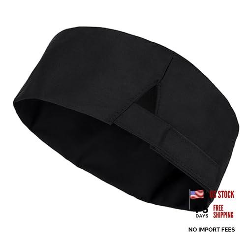Adjustable Extra Plus Large Unisex Chef Hat Size XL, X-Large-XX-Large Black