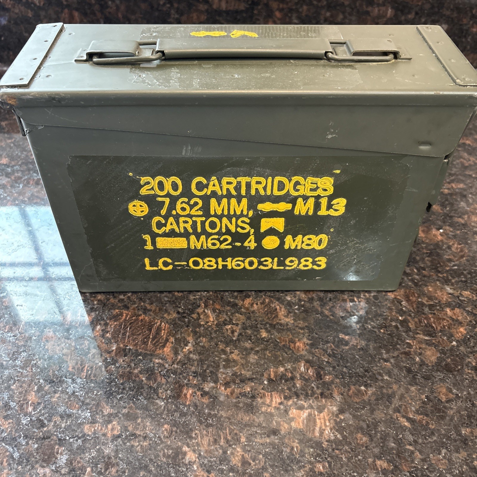 VTG Ammunition Box (EMPTY) 200 Cartridges 7.62mm M13 Cartons MILITARY GREEN🇺🇸