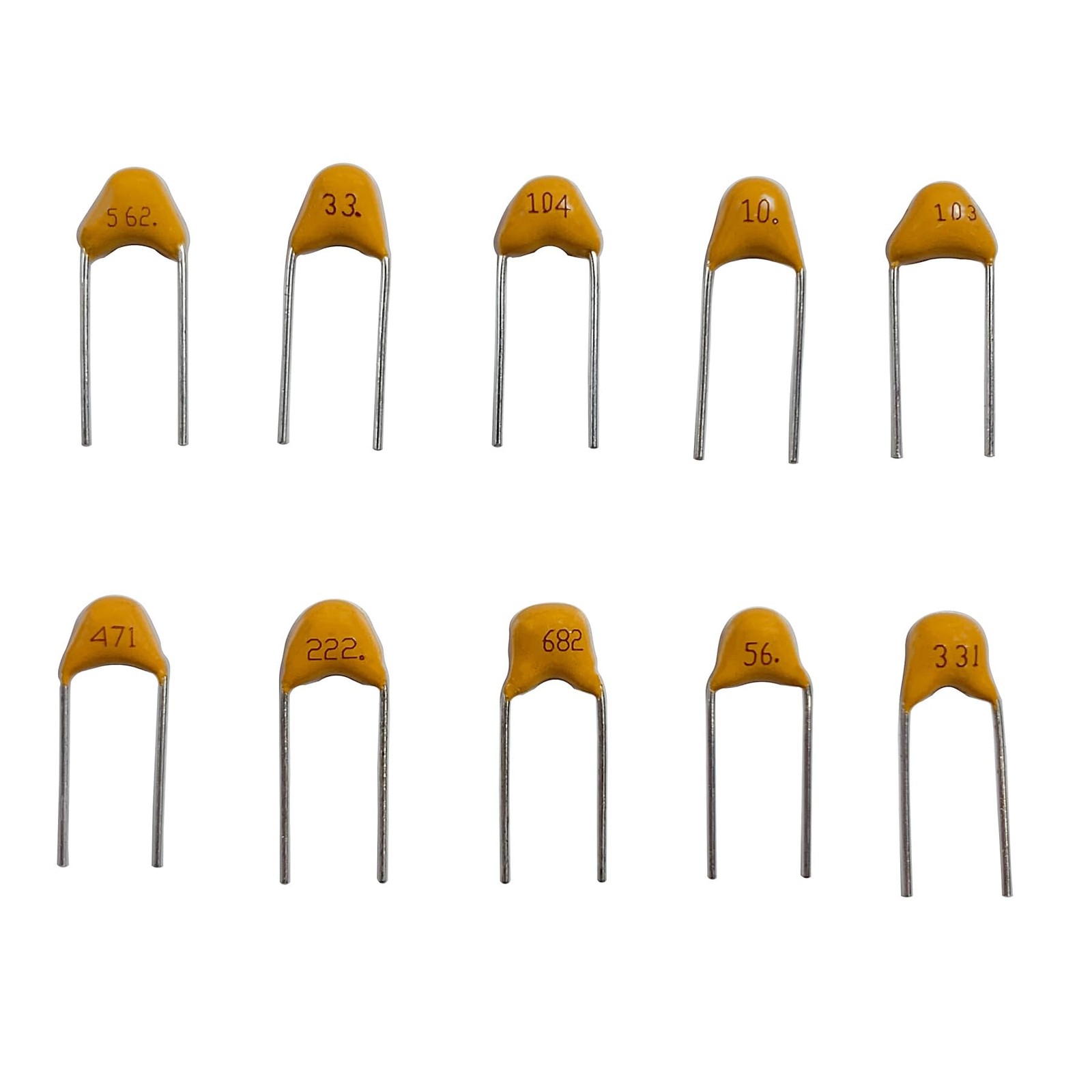32 Values 800 Pieces Ceramic Capacitor Assortment Kit Capacitors from 10pf to...