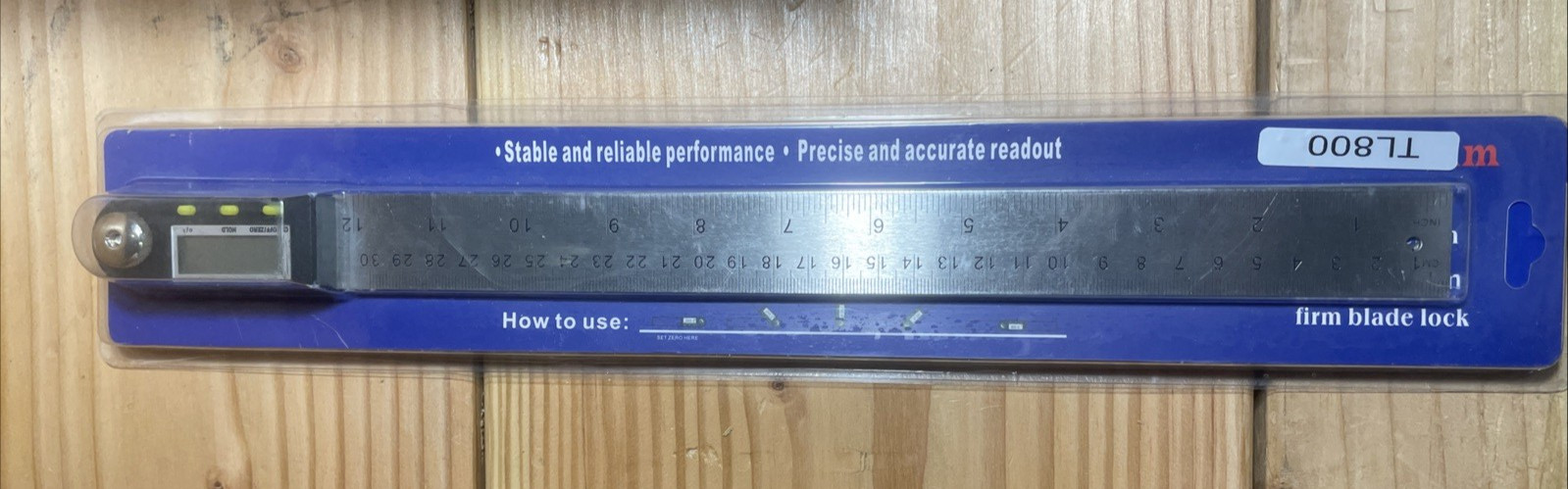 Neoteck 12 inch/30cm Stainless Steel Digital Angle Finder Protractor Ruler