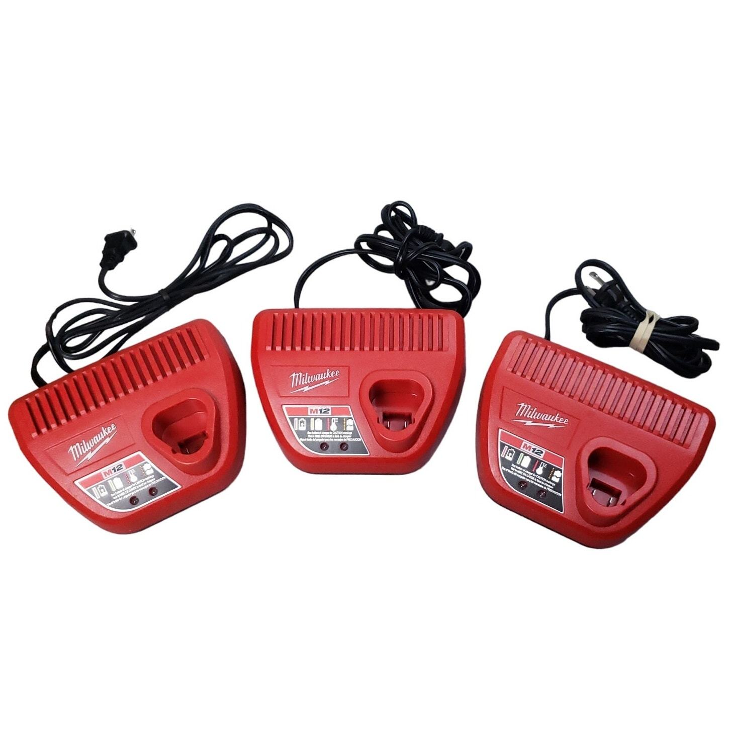 Milwaukee M12 Battery Charger Genuine 3-Pack Bundle Power Tools Contractors