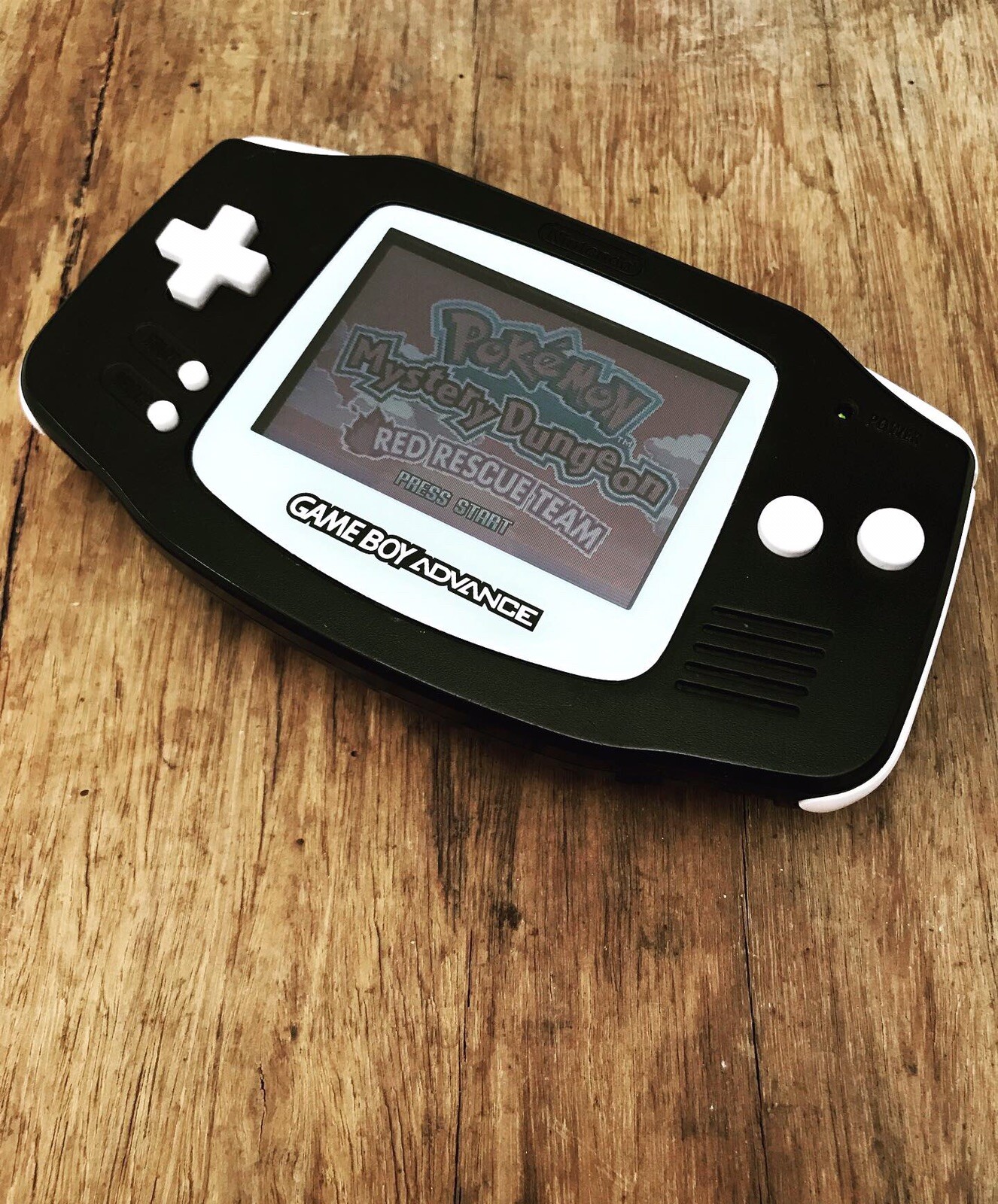 Nintendo Gameboy Advance GBA Black and White Handheld Gaming Console