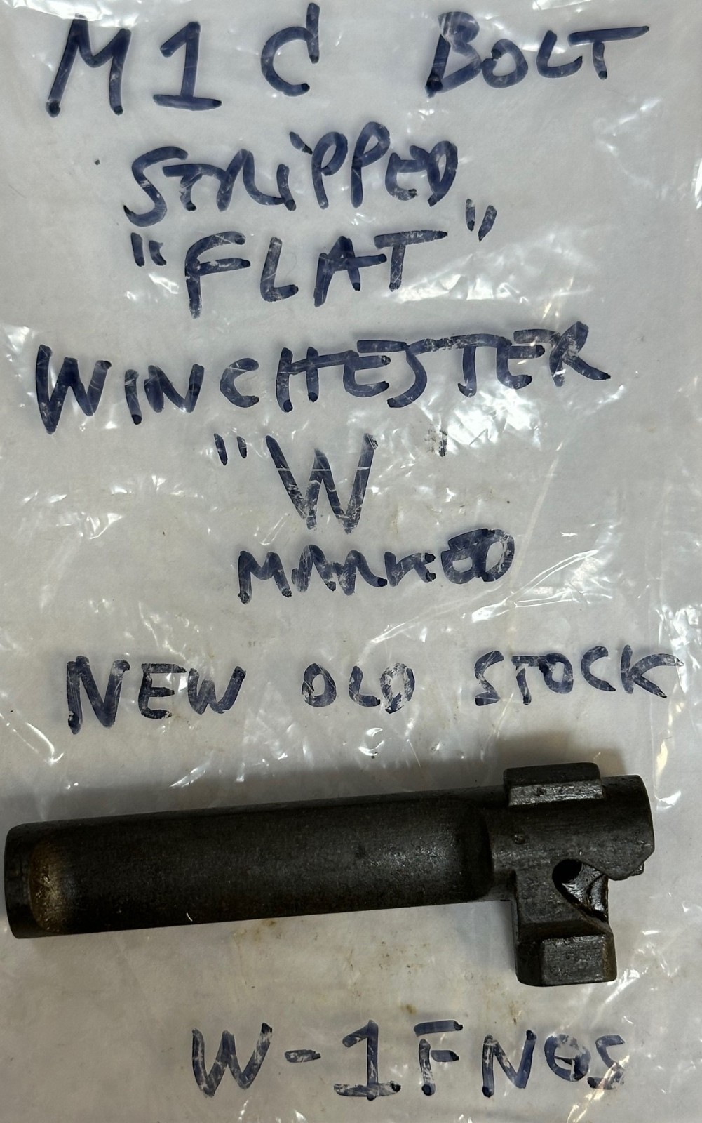 US GI WWII M1 CARBINE "WINCHESTER" FLAT BOLT STRIPPED ITEM W-1FNOS