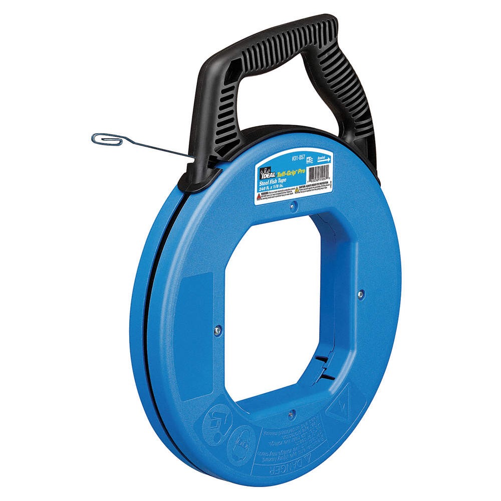 IDEAL 31-056 Fish Tape,1/8 In x 120 ft,Blued Steel 10F502