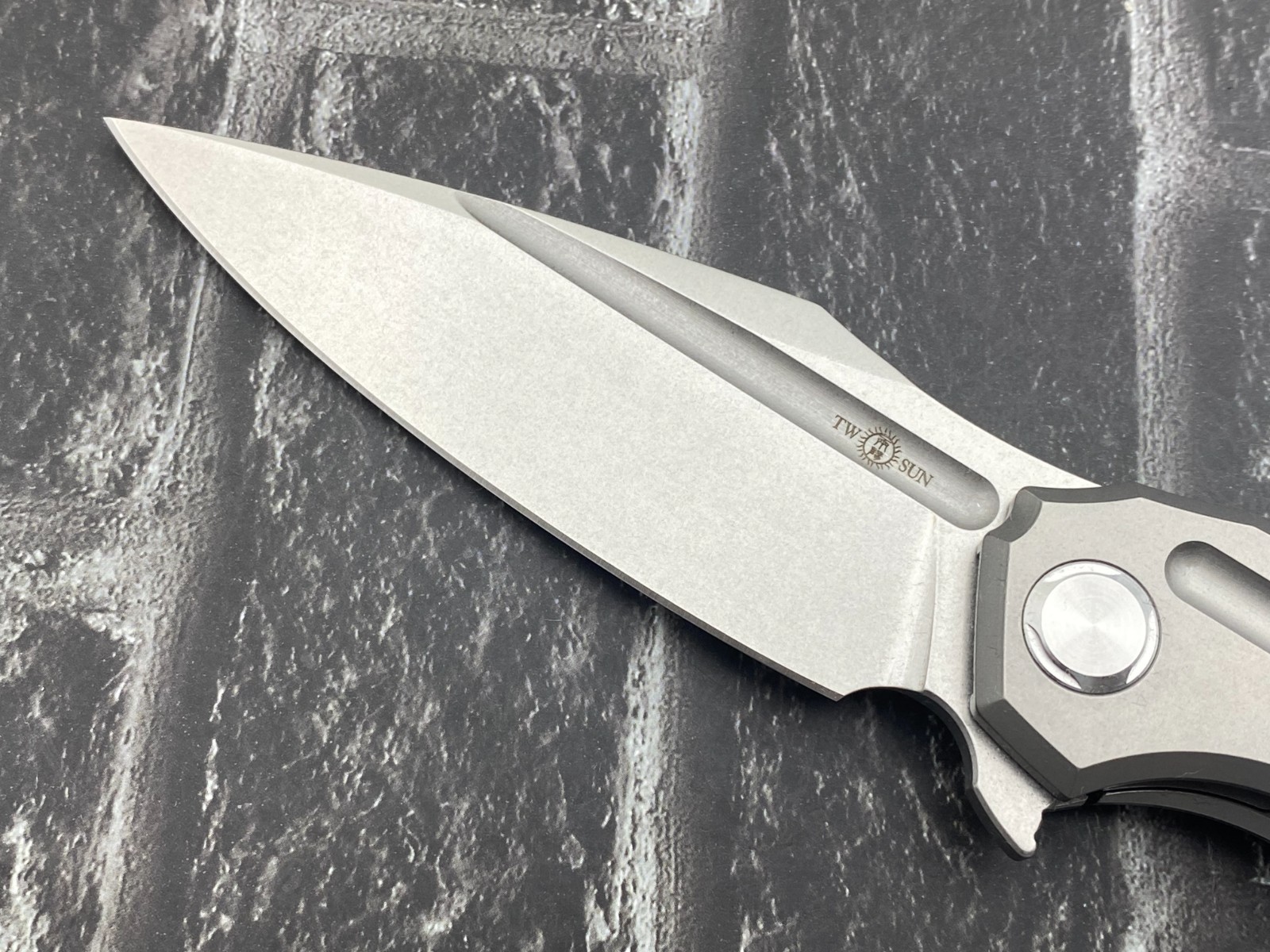 Twosun TS220-M390-SW Folding Knife M390 Titanium Handle Fast Open Pocket Knife