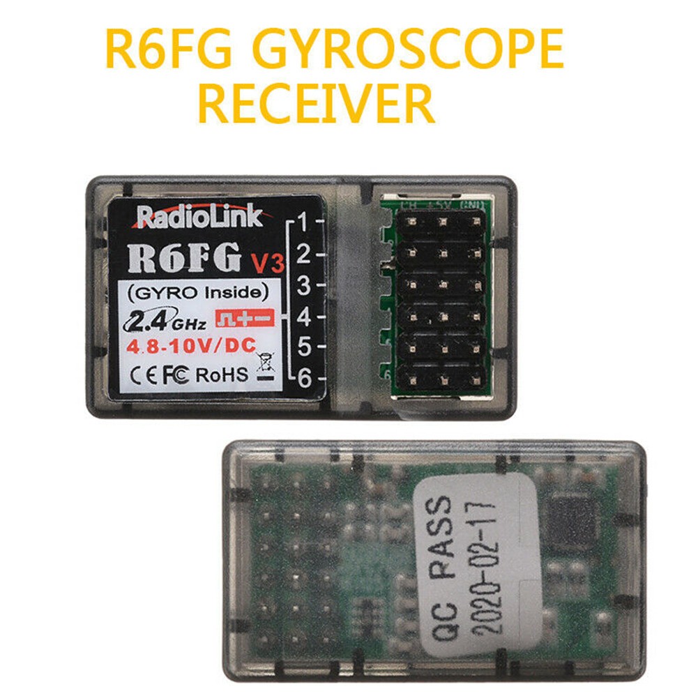 R6FG 2.4Ghz 6CH Gyro RC Receiver for RC6GS RC4GS RC4G Radiolink Transmitter F