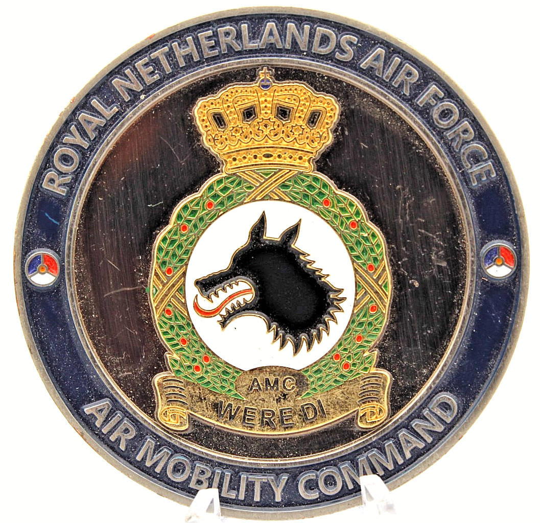 RNLAF Air Mobility Command Netherlands Challenge Coin 2” Copper