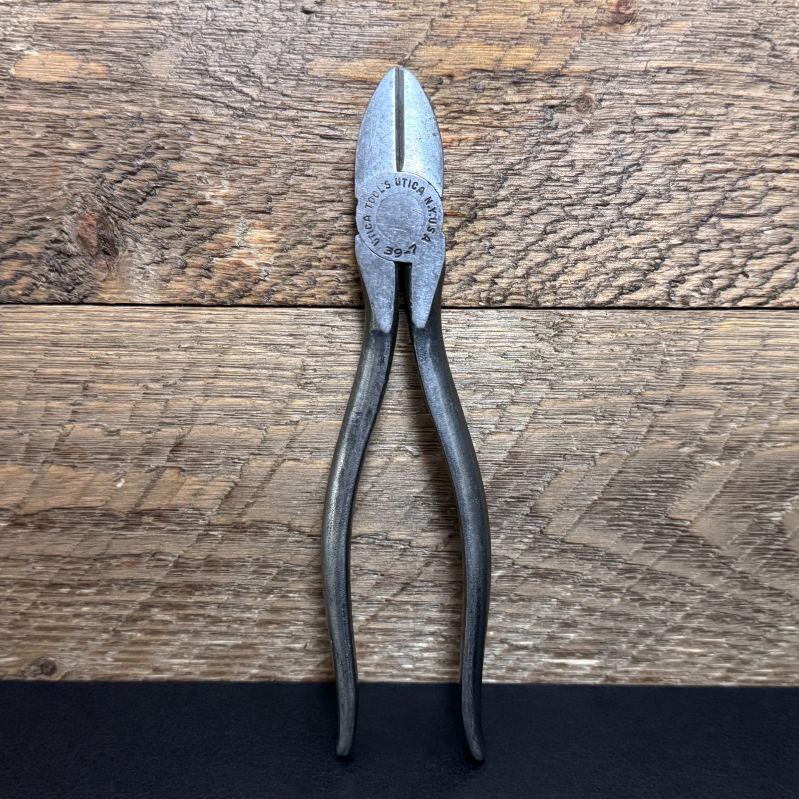 Vintage Utica Heavy Duty No. 39-7 Diagonal Side Cutting 7" Pliers — Made in USA
