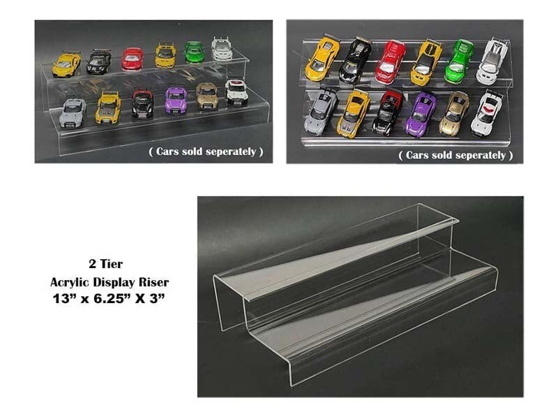 Riser 2 Tier Acrylic Stand Riser for Diecast Scale Model - MiJo MJ13004