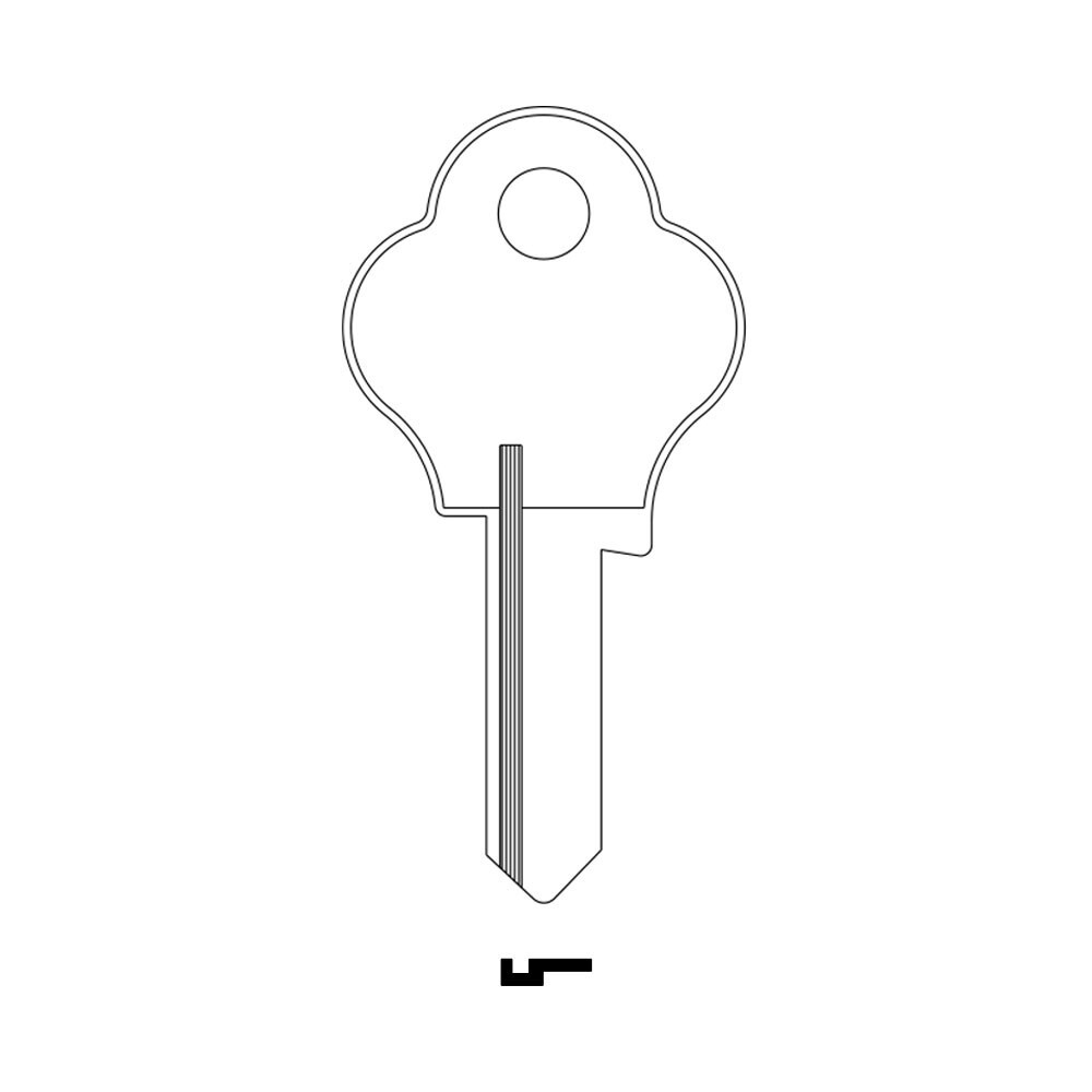 1528R Key Blank – Nickel