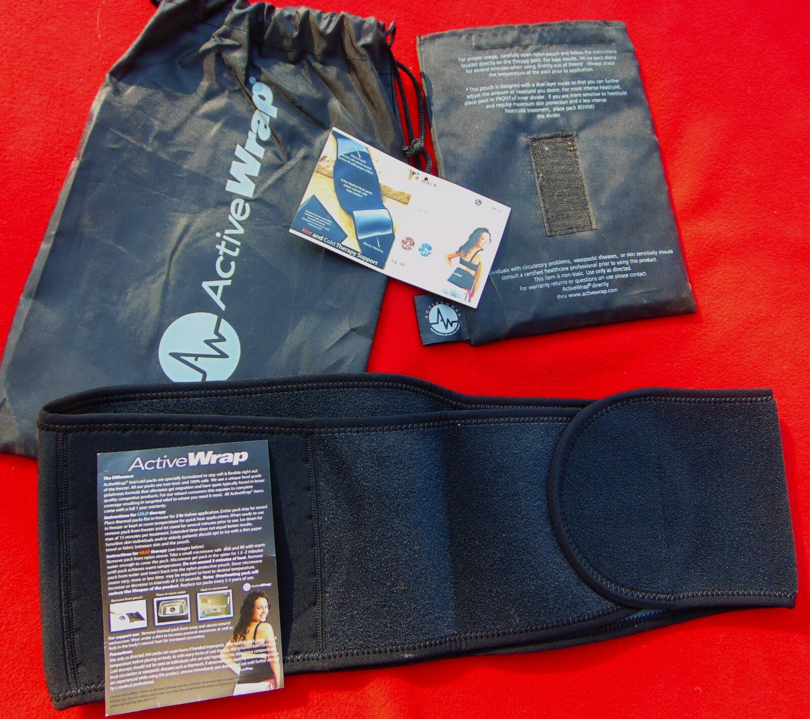 ACTIVE WRAP ~ HEAT & COLD THERAPY SYSTEM~ BACK WRAP ~ SIZE LG-XL