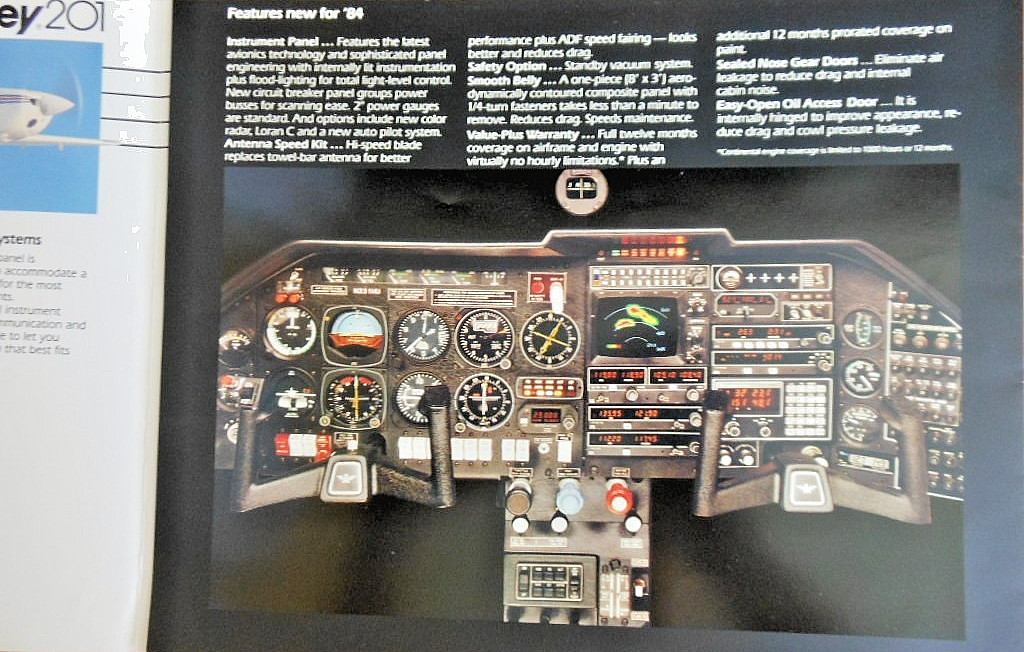 83 Factory Brochure Mooney 201 Specs Performance Comparison w/Beech Cessna Piper